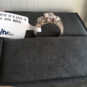 Sterling 3 stone Ring 7